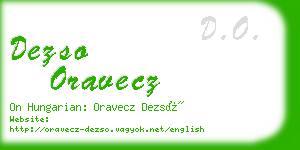 dezso oravecz business card